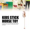 Depisuta Stick Horse with Sliding Wheels, Cute Expression Soft Comfortable Cartoon Horse Head Stick Toy, for Kids Birthdays and Holidays. (Yellow) view 2