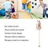 Depisuta Stick Horse with Sliding Wheels, Cute Expression Soft Comfortable Cartoon Horse Head Stick Toy, for Kids Birthdays and Holidays. (Yellow) view 3