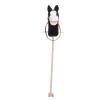 Depisuta Stick Horse with Sliding Wheels, Cute Expression Soft Comfortable Cartoon Horse Head Stick Toy, for Kids Birthdays and Holidays. (Black) view 1
