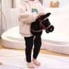 Depisuta Stick Horse with Sliding Wheels, Cute Expression Soft Comfortable Cartoon Horse Head Stick Toy, for Kids Birthdays and Holidays. (Black) view 4