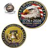 USA 250th Anniversary Commemorative Coin,250 Year American Anniversary Coin American White Eagle&Liberty Symbols Collectible for Celebration 4th of July Independence Day History Lover Gifts view 1