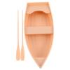 WESIEVYA 1 Set Mini Boat Models - Miniature Canoes Paddle Decor for Shelf Desktop - DIY Canoe Craft for Holiday Party Decorations and view 1