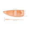 WESIEVYA 1 Set Mini Boat Models - Miniature Canoes Paddle Decor for Shelf Desktop - DIY Canoe Craft for Holiday Party Decorations and view 2