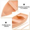 WESIEVYA 1 Set Mini Boat Models - Miniature Canoes Paddle Decor for Shelf Desktop - DIY Canoe Craft for Holiday Party Decorations and view 3