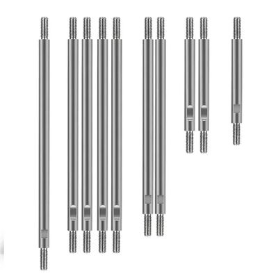 COMODO 10Pcs Stainless Steel 313mm Wheelbase Link Rods for 1/10 Scale RC Crawler Car Replacement Parts