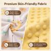 Bee Minky Baby Blanket for Boys Girls, 29.5'' x 43.3'' Soft Nursery Receiving with Double Layer Dotted Backing for Newborn Toddler Crib Stroller Car Seat view 4