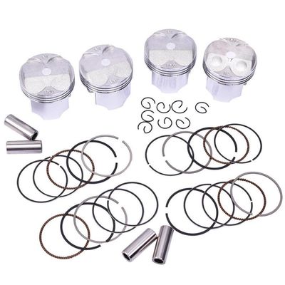 4 Set Piston and Ring Kit (55mm-56mm STD +0.25 +0.50 +0.75 +1.00) Compatible with Small Engines and Power(4set STD Piston Ring)