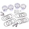 4 Set Piston and Ring Kit (55mm-56mm STD +0.25 +0.50 +0.75 +1.00) Compatible with Small Engines and Power(4set STD Piston Ring) view 1