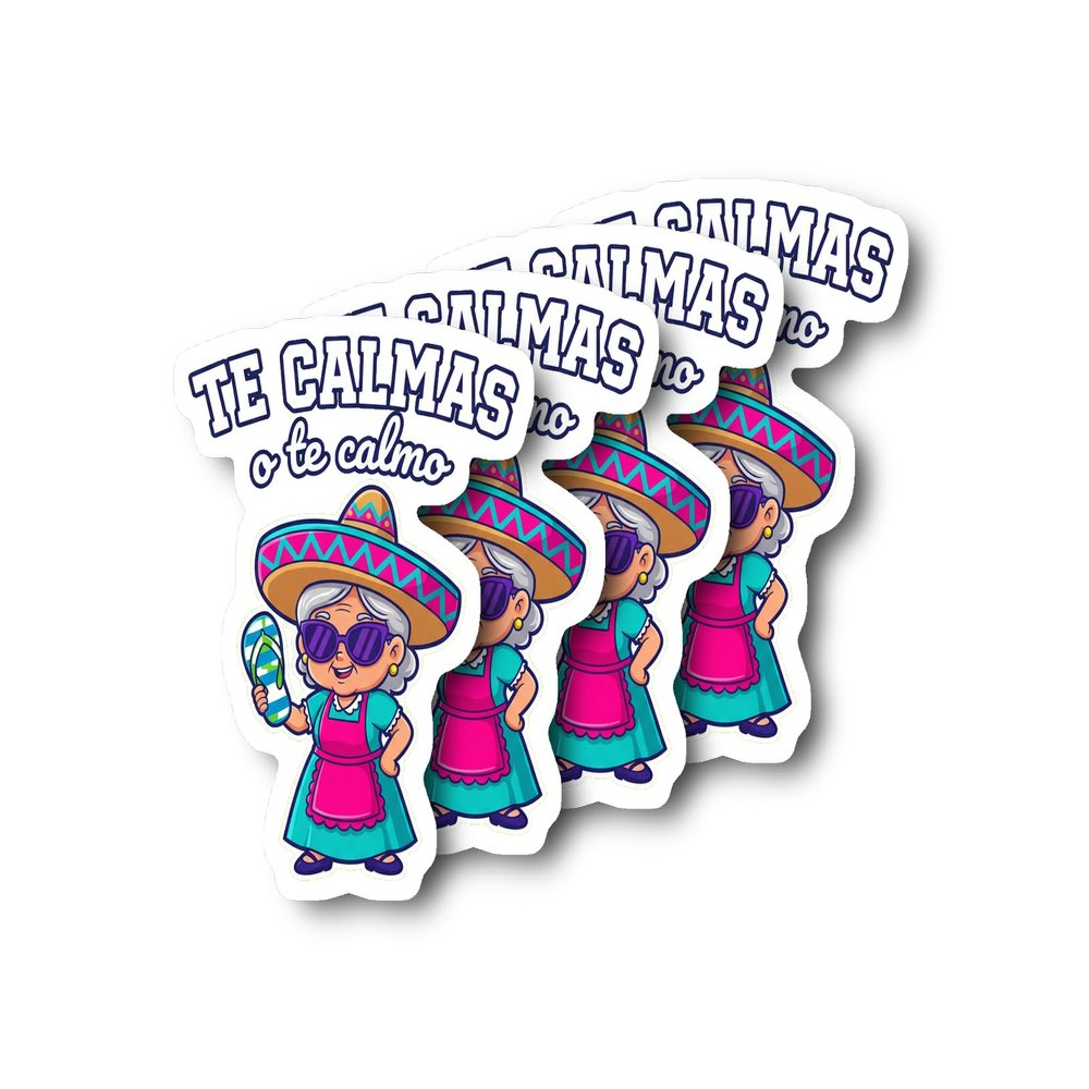 TE CALMAS o calmo Sticker Fun | Latina Grandma Colorful | Vinyl Decal Cute | Home Decor Quirky | Gift Idea Spanish | Quote | 4