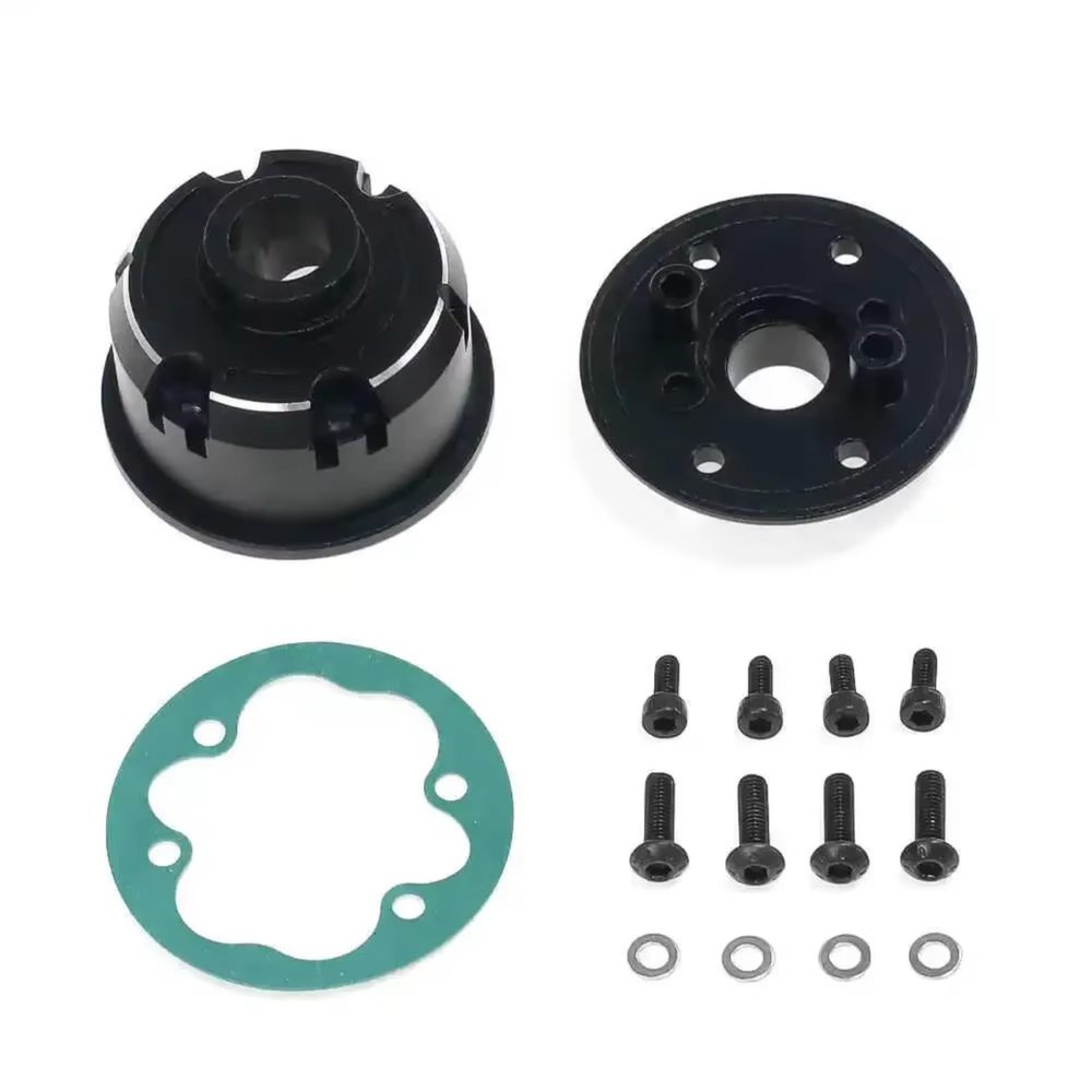 RC Modifications Spare For Arrma For Mojave For Kraton For Outcast For BLX 4S V2 4S 1/10 1/8 Metal Center Differential Case Diff Case Upgrade Parts Accessories(Black)