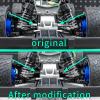 1 Pair RC Front Drive Cups for Tamiya TA02 1/10 Drift Car Chassis, Replacement Drivetrain Axle Cups view 3