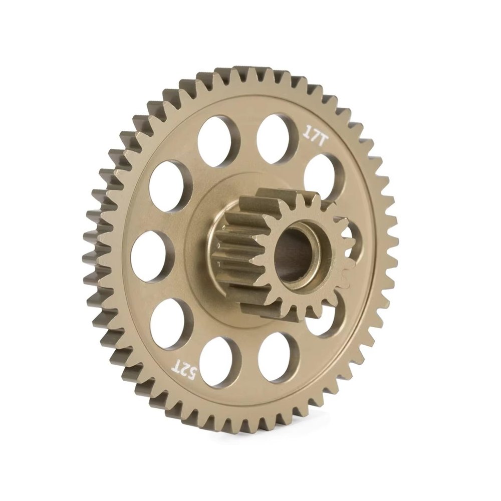 RC Cars Models Compatible With Tamiya For Monster For Beet For Blackfoot Off Road Trucks Replacement Parts 7075 Aluminum Counter Gear 17T 52T