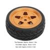 2Pcs 1/16 RC Tires with Aluminum Rims, 1.9in Diameter Replacement Wheel Set for 1/16 Scale RC Cars view 3