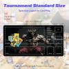 Muscle Jesus TCG Playmat with Zones, Card Game Playmat for MTG with Battlefield Lands Graveyard Layout, Non-Slip Rubber Base & Stitched Edges & Smooth Surface Style Game Mat 24 x 14 Inch view 2