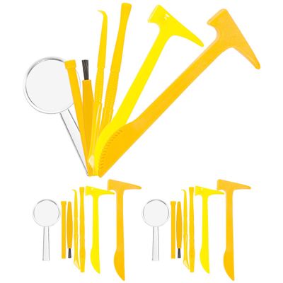 21Pcs Excavation Tools Set for Kids: Gem Dig Kit with Magnifying Chisel Brush Dinosaur Digging Mining Toy Science Archaeology Learning Activity Home Classroom