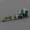 Aetheria Architecture Los Angeles City Skyline Landmark Building Bricks, Modular Building Skyscraper Street View House Construction Collection for Adult Display & Dcor - 805 Piece view 4