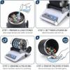 Professional Electric Rock Tumbler Kit with Timer, Gem Polishing Machine, Includes Grinder and Grits, Ideal for Hobbyists and Beginners view 3