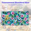 Pink White Daisy TCG Playmat with Zones, Card Game Playmat for MTG with Battlefield Lands Graveyard Layout, Non-Slip Rubber Base & Stitched Edges & Smooth Surface Style Game Mat 24 x 14 Inch view 2