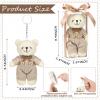 Whimsibelle 12 Pack Bear Keychain Plush Charm Party Favors,White view 2
