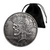 1923 Goddess of the Freedom Skull Hobo Coin Pendant Pouch - US Jewelry Dollar Liberty Eagle Lucky Morgan Pendant Arts Necklace Coin Bag view 1