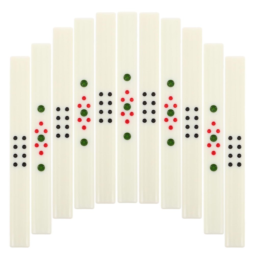 BRIGHTFUFU 44pcs Mahjong Accessories Scoring Sticks Set for Chinese Mahjong Game Rooms and Family Play and Counting Tools with Black Dot for Tile Game Scoring