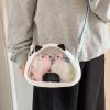 ordinarYone Adorable Cartoon Rice Ball Plush Crossbody Bag Adjustable Strap Storage Container for Outdoor Activities view 2