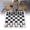 2 in 1 Travel Chess and Checkers Set, Portable Foldable Board 25x25cm Lightweight PS Material - Enhances Thinking Skills, Perfect for Kids and Adults on Trips and Family Fun view 2
