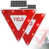24 Solar Powered Led Speed Limit Sign - Waterproof Aluminum Traffic Signal with Flashing Lights for Enhanced Road Safety 1pc view 1