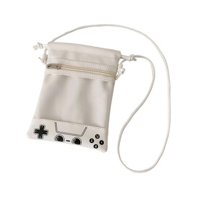 Lightweight Crossbody Drawstring Bag PU Storage Organizers for Plush Dolls Functional Pouches Crossbody Pouches