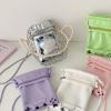 Lightweight Crossbody Drawstring Bag PU Storage Organizers for Plush Dolls Functional Pouches Crossbody Pouches view 3