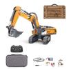 Mechryptic Metal RC Excavator Digger for Adults, 1/50 Scale 2.4GHz High Simulation RC Engineering Construction Vehicle with 360 Infinite Rotation, Full Screw Drive System, Gift for Adults view 1