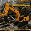 Mechryptic Metal RC Excavator Digger for Adults, 1/50 Scale 2.4GHz High Simulation RC Engineering Construction Vehicle with 360 Infinite Rotation, Full Screw Drive System, Gift for Adults view 2