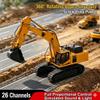Mechryptic Metal RC Excavator Digger for Adults, 1/50 Scale 2.4GHz High Simulation RC Engineering Construction Vehicle with 360 Infinite Rotation, Full Screw Drive System, Gift for Adults view 3