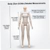 Ameble Doll Body 1/6 Scale Highly Articulated Blank Action Figure Body for Custom Dolls 9.8 Inch White PVC Figure with 3 Neck Adapters Doll, Action, Blank, Custom Fig view 3