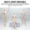 Ameble Doll Body 1/6 Scale Highly Articulated Blank Action Figure Body for Custom Dolls 9.8 Inch White PVC Figure with 3 Neck Adapters Doll, Action, Blank, Custom Fig view 4