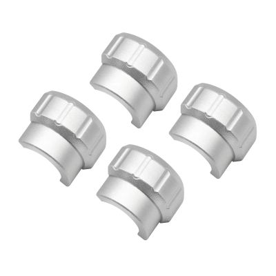 RC Repair Parts Compatible with ARRMA 1/7 1/8 RC Car Upgrade Parts Accessories 4pcs Aluminum Alloy Shock Cap Absorber Protector(Silver)
