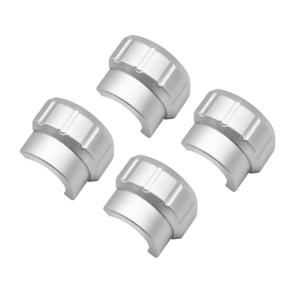 RC Repair Parts Compatible with ARRMA 1/7 1/8 RC Car Upgrade Parts Accessories 4pcs Aluminum Alloy Shock Cap Absorber Protector(Silver)