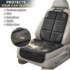 IDGfCFGNH Car Seat Protector for Tata Sumo 1994-2006 2007 2008, Waterproof Seat Protector for Car with Non-Slip Backing & Mesh Pockets, Auto Seat Protector Mat for Cars SUVs Trucks,A Black view 4