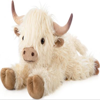 25" | 4.5 Pounds Highland Cow Weighted Stuffed Animals for Kid Adult, Microwavable Stuffed Animal Unscented, Cute Coolable Heatable Weighted Plush Warm Gifts for Christmas Birthday, Large Highland Cow