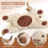 25" | 4.5 Pounds Highland Cow Weighted Stuffed Animals for Kid Adult, Microwavable Stuffed Animal Unscented, Cute Coolable Heatable Weighted Plush Warm Gifts for Christmas Birthday, Large Highland Cow view 4