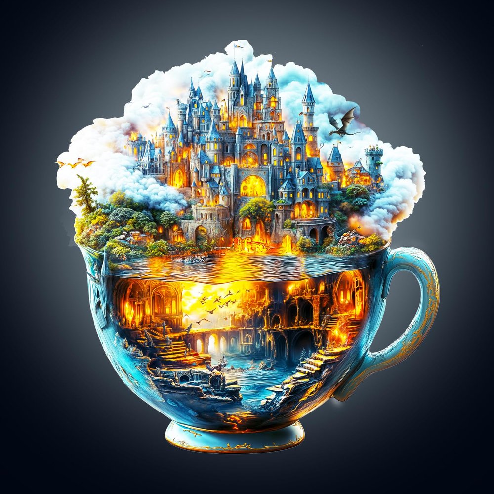Wooden Puzzles for Adults, Magic Cup Puzzles with 3D Visual Effect, Adult Puzzles, Birthday Gifts for Women Men (L- 13.4 * 12.4 in 215 pcs)