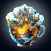 Wooden Puzzles for Adults, Magic Cup Puzzles with 3D Visual Effect, Adult Puzzles, Birthday Gifts for Women Men (L- 13.4 * 12.4 in 215 pcs) view 1