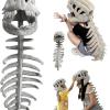 Dinosaur Skeleton Costume, my cozy dino,Silly Dino Plush Skeleton, 3D Spinosaurus Skull Mask & Plush Spine, For Dress-Up Play (47in) view 1