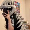 Dinosaur Skeleton Costume, my cozy dino,Silly Dino Plush Skeleton, 3D Spinosaurus Skull Mask & Plush Spine, For Dress-Up Play (47in) view 2