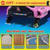 MOOITZ 24V Electric Wiggle Car, 360 Degrees Rotating Ride On Drift Car with 180W Brushless Motor, High/Low Speed, Lights, Music, Bluetooth, USB, Replacement Wheels, Go Cart for Kids, Pink view 4