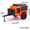 Clxdq-718 Plastic Off-Road Camping Trailer Utility Trailer with Stickers for 1/18 1/24 RC Crawler Car TRX4M SCX24 Upgrade Part (Orange) view 2