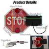18" LED School Bus Stop Sign, Manual/Electric Blinking Safety Sign, IP56 Waterproof, High Visibility Traffic Warning for Buses, 12V/24V Power, Essential School Safety Tool view 4