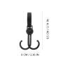GETAJGHSD Stroller Hooks Double Hook Stroller Accessory Bag Hanger Clips for Diaper Bags Portable Black and Wagon Organizing view 2