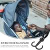 GETAJGHSD Stroller Hooks Double Hook Stroller Accessory Bag Hanger Clips for Diaper Bags Portable Black and Wagon Organizing view 3