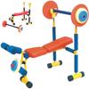 Adjustable Kids Fitness Barbell Set - Weight Bench & Leg Press for Ages 3-12, Perfect for Boys & Girls Beginner Exercise and Fun Workouts At Home view 1